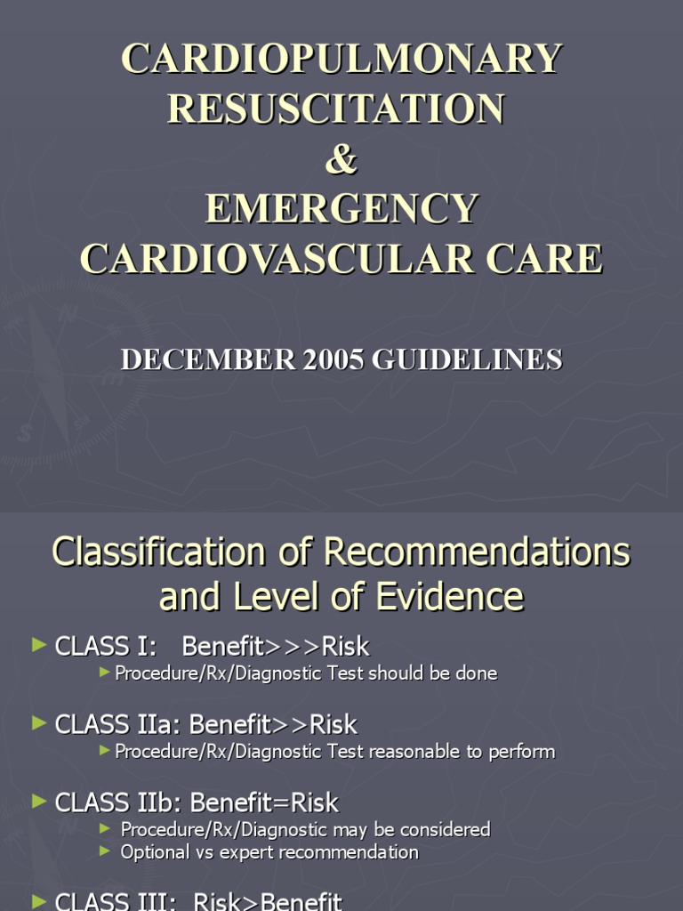 CPR and Emergency Care Guidelines 2005 | PDF | Cardiopulmonary ...