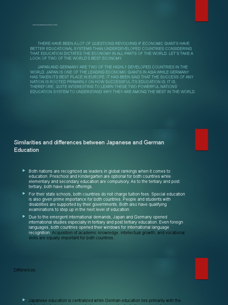 Japan Germany Educ Syst | PDF | Poverty | Poverty & Homelessness