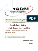 Módulo 4. Actos y Sociedades Mercantiles: Sesión 2. Contratos en Particular. Segunda Parte