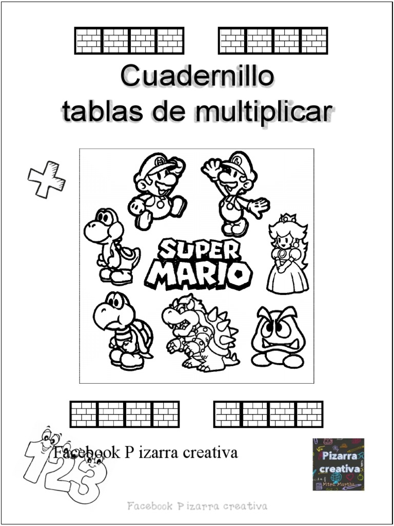 Tablas de Multiplicar Mario PDF Qualia Visión