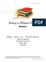 Readings in Philippine History: Aklan State University School of Arts and Sciences Banga, Aklan 2020-2021