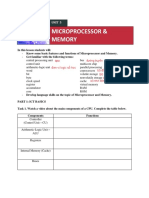 Microprocessor & Memory: in This Lesson Students Will