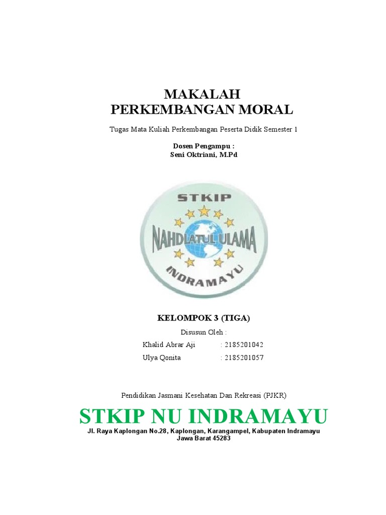 Makalah Perkembangan Moral Pdf