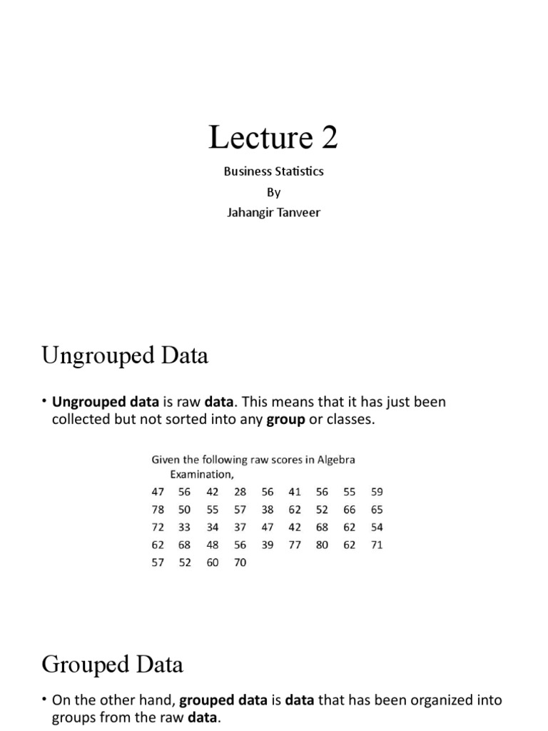 Business Statistics: Data Grouping & Graphs | PDF | Chart | Scientific ...
