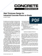 Slab Thickness Design for Industrial Concret Floors on Grade
