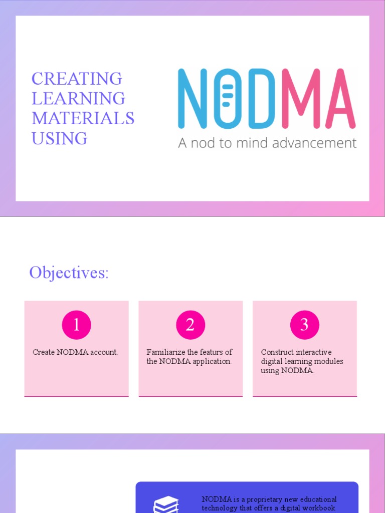 NODMA: Creating Interactive Learning Materials | PDF | Computers