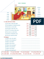 I. Tick The Things in The Room.: House - Worksheet