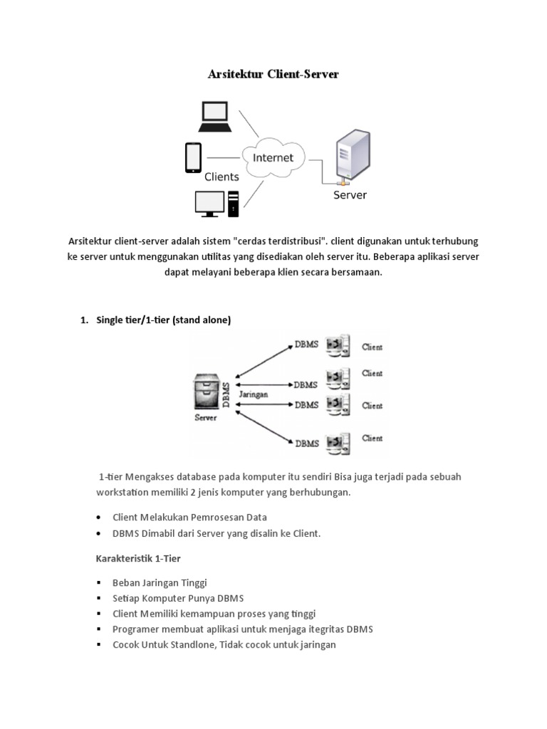 Arsitektur Client Server | PDF