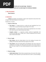 RC Module 10 Short Columns