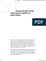 El Mecanismo de Fabricación Casera para Amplificar La Señal Celular