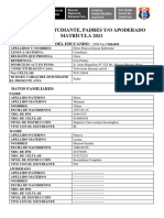 Datos Estudiante Matricula 2021