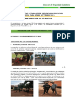 INFORME GENERAL DE CAMPAÑAS  - ESTACION ALTO DE ROSARIO . (29. 09. 2021)