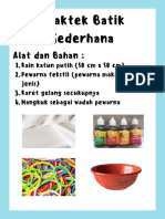 Praktek Batik Sederhana: Alat Dan Bahan