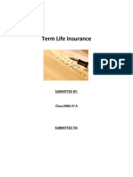 Term Life Insurance Final