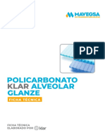 Plancha de Policarbonato KLAR Alveolar Glanze