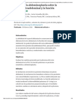 Efectos de La Abdominoplastia Sobre La Presión Intraabdominal y La Función Pulmonar - Revista de Cirugía Estética - Académico de Oxford