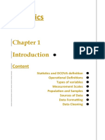 Statistics and DCOVA Framework