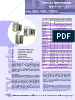 Specification Sheet: Specifications TV2000, TV4000, TV7000DC