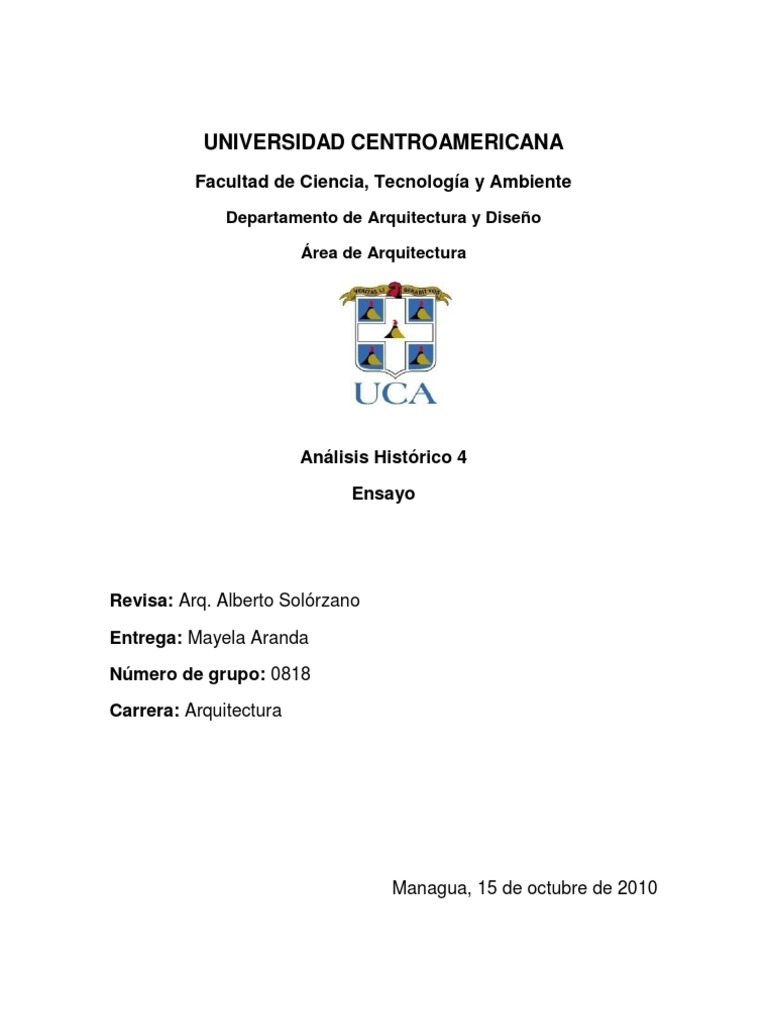 Ensayo- Arquitectura Moderna y Contemporanea