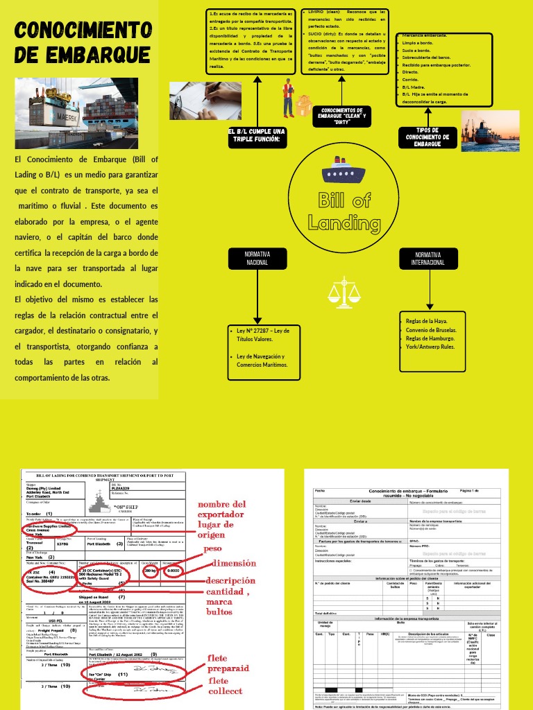 Conocimiento De Embarque Descargar Gratis Pdf Guía De Carga Comercio