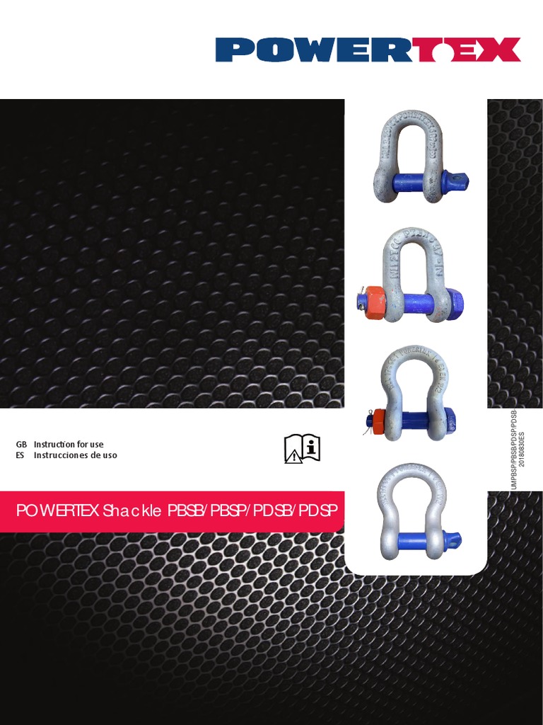 User Manual Powertex Shackle ES PDF Screw Manufactured Goods