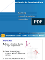 Warm Up Lesson Presentation Lesson Quiz: Transformations in The Coordinate Plane