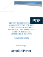 Final Report On Chicago Park District Lifeguard Matter.11.2