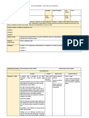 Plano de Aula Sala Invertida | PDF