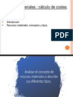 Cálculo de costes y recursos materiales en el sistema sanitario