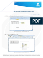 Método de Construcción de Un Histograma Usando Excel: 1. Traslada A Excel Los Datos de La Tabla de Frecuencias