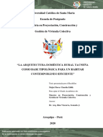 Arquitectura Domestica Rural Tacneña Como Base Tipologica para Un Habitar... 2020