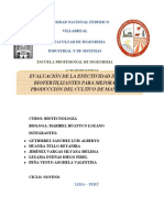 Evaluación de La Efectividad Del Uso de Biofertilizantes