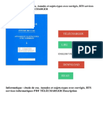 Informatique: Étude de Cas. Annales Et Sujets-Types Avec Corrigés, BTS Services Informatiques PDF TÉLÉCHARGER