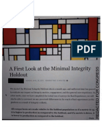 A First Look at The Minimum Integrity Holdout