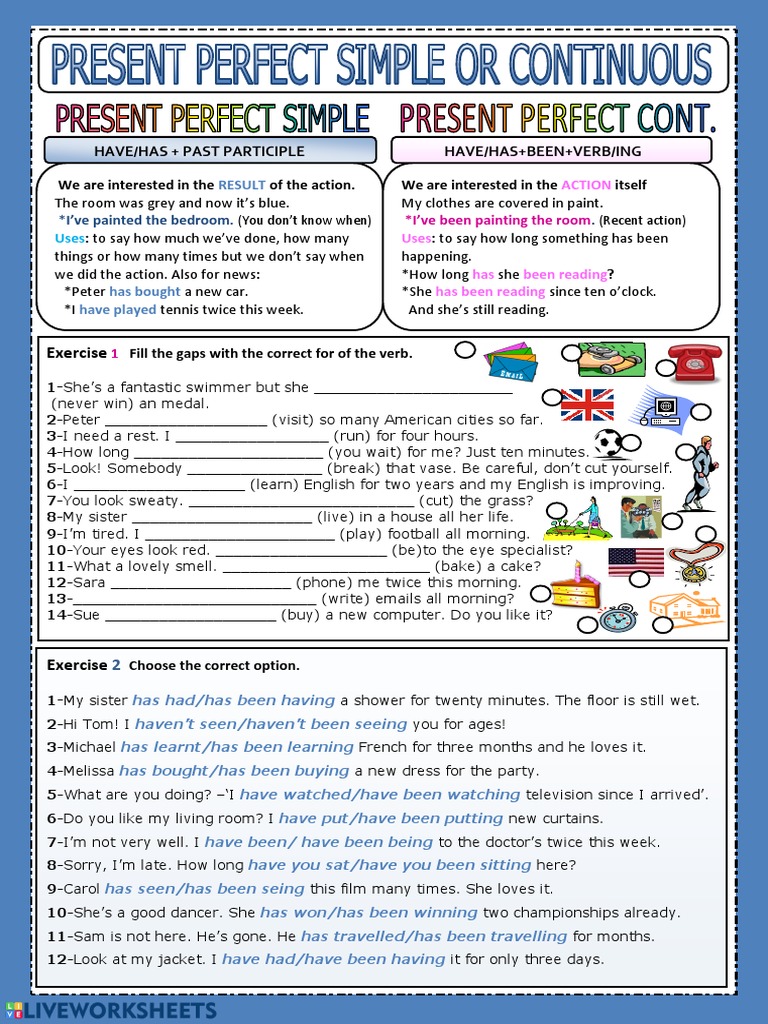 Present Perfect Simple or Continuous | PDF