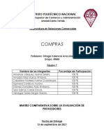 Matriz Comparativa 3 - Evaluación de Proveedores