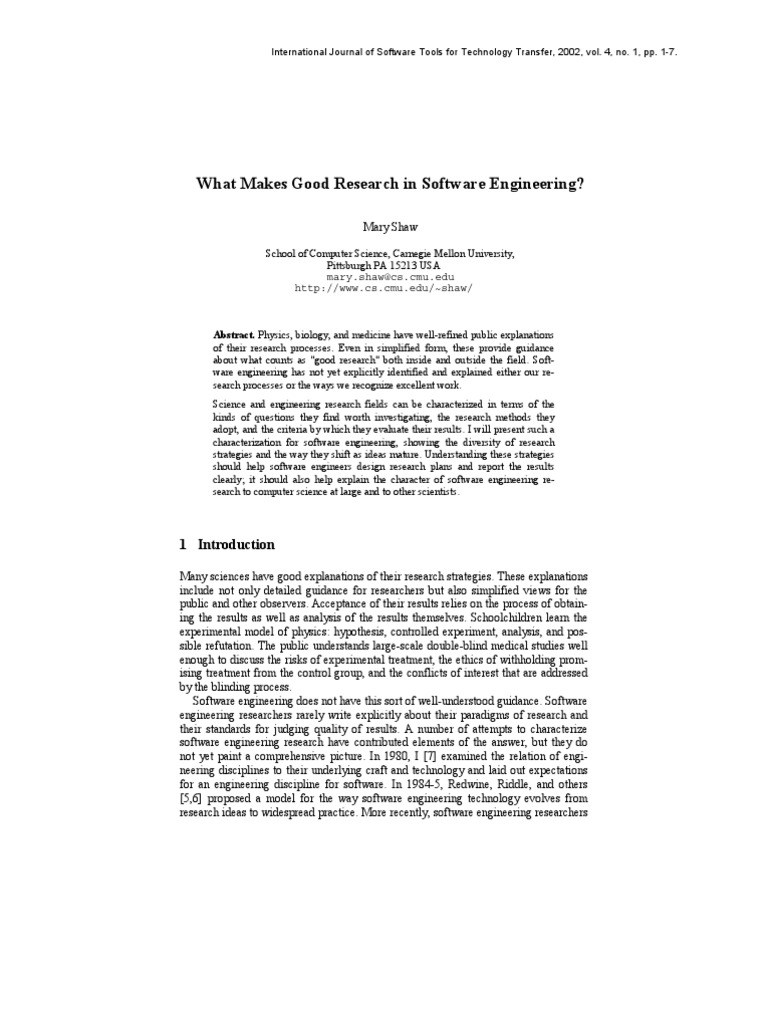 Evaluating Quality in Software Engineering Research | PDF
