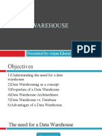 Data Warehouse: Presented By-Arjun Khera (MRCE) - IT-12