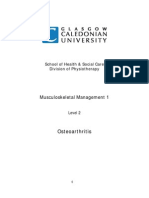 Musculoskeletal Management 1: School of Health & Social Care Division of Physiotherapy