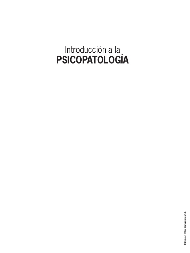 Introduccion A La Psicopatologia - Unlocked | PDF | Psiquiatría ...