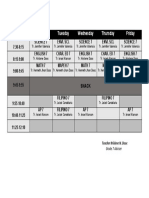 Grade 7 Class Schedule