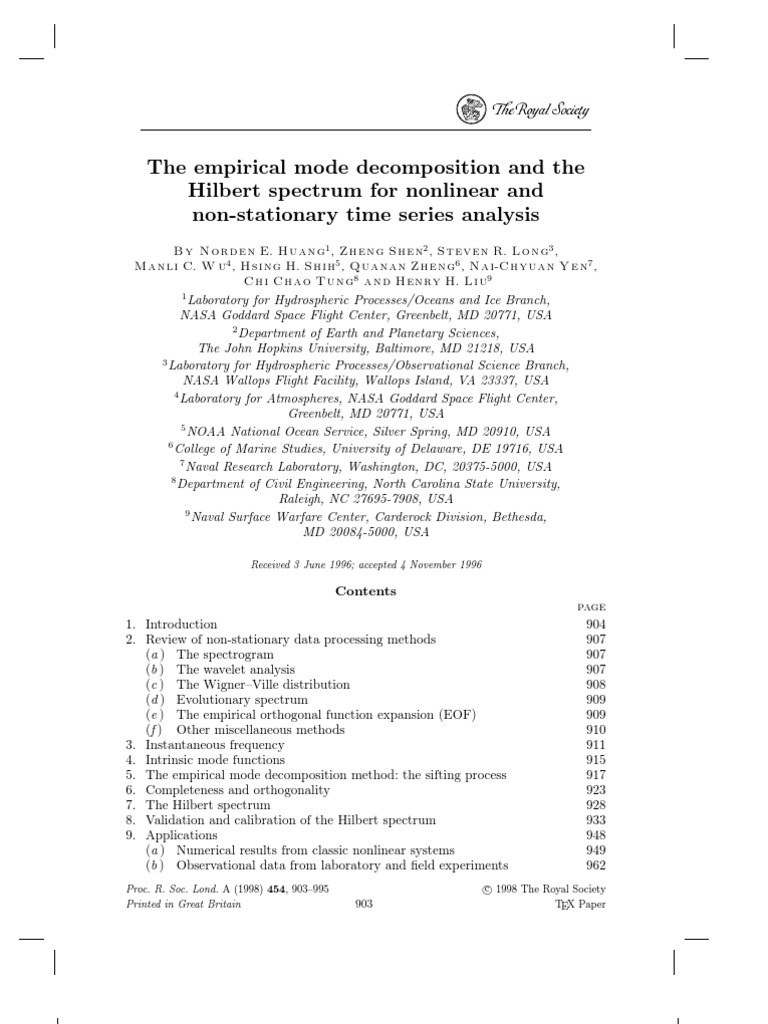 EMD | PDF | Spectral Density | Wavelet