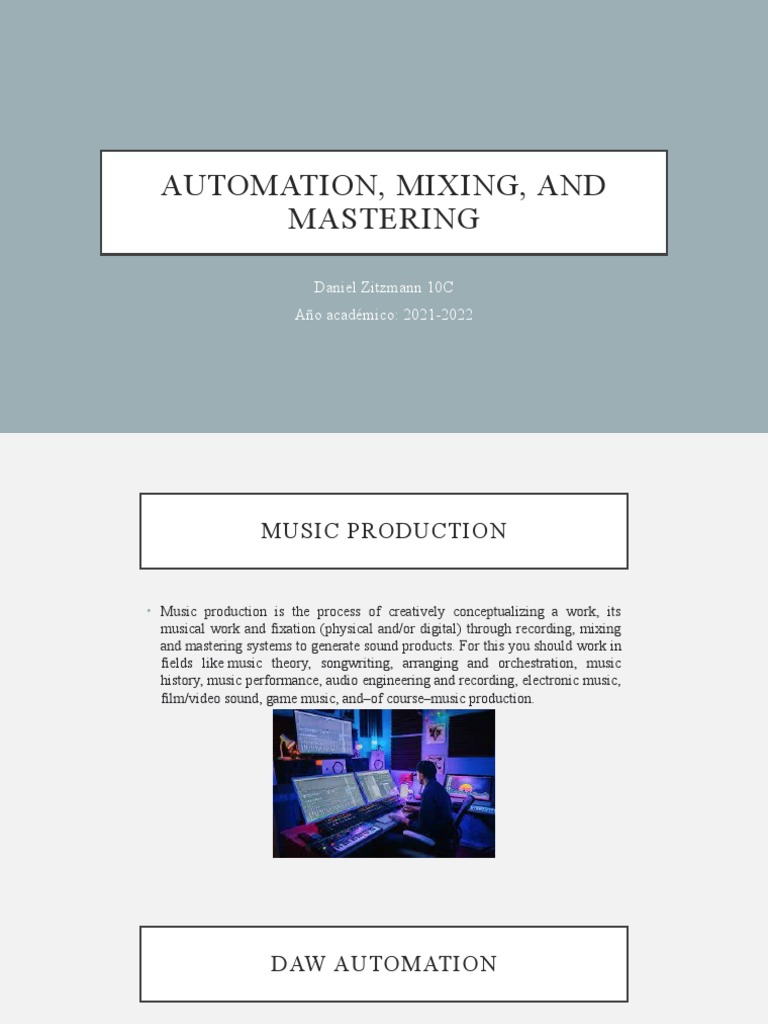Automation in Music Production Guide | PDF | Equalization (Audio ...