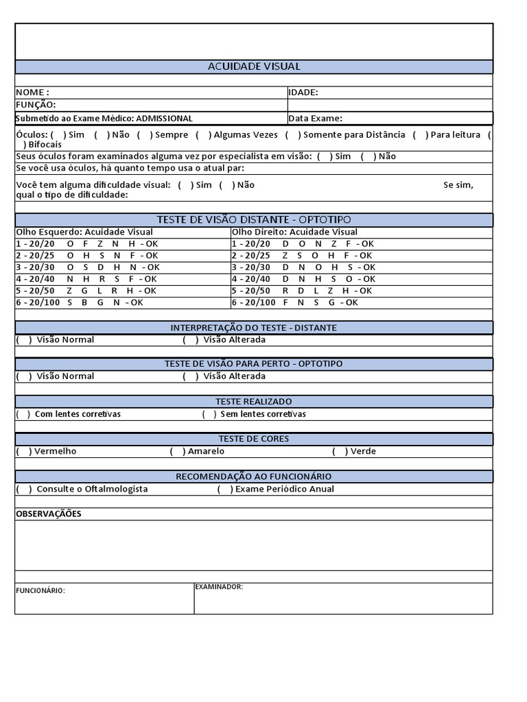 Acuidade Visual | PDF