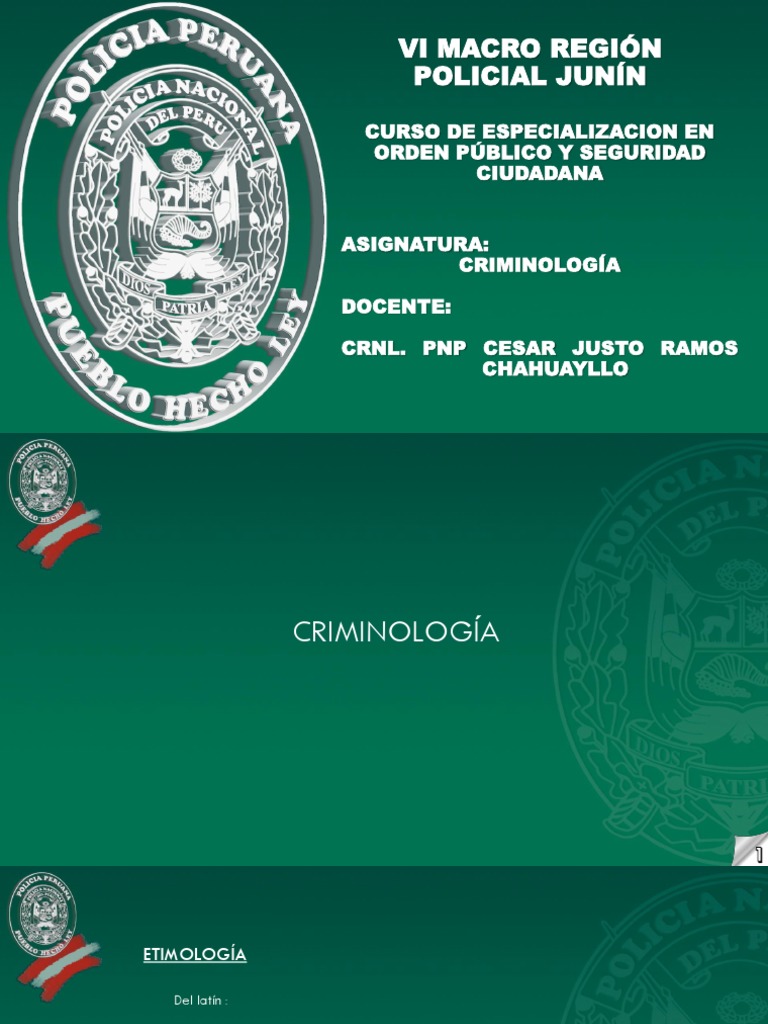 Diapositivas Criminología | PDF | Criminología | Estigma social