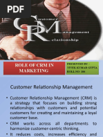 Role of Crm in Marketing