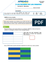 Actividad Nº03 Elaboramos Los Diseños de Las Mantas - Matemática - Miércoles 20 de Octubre