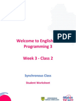 Welcome To English For Programming 3 Week 3 - Class 2