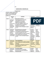 Planificación Agosto Lenguaje 5°A