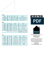 SPARK Spring Schedule 2011